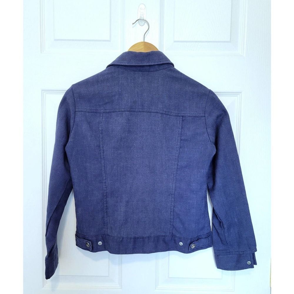 Vintage 60s 70s Levi's Jacket Button Down Navy Blue - Picture 9 of 11